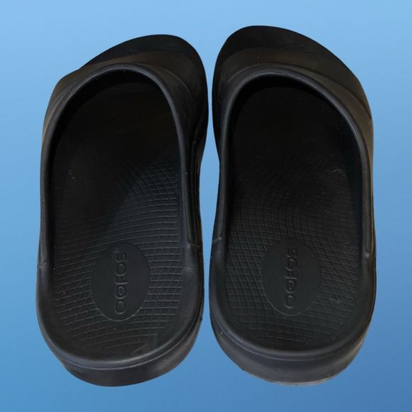 Adult Oofos OOahh Black Recovery Slide Sandals Size M 7 W 9 - Picture 3 of 6